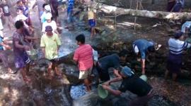 Prosesi Tawu Kali Bubar Berjalan Aman